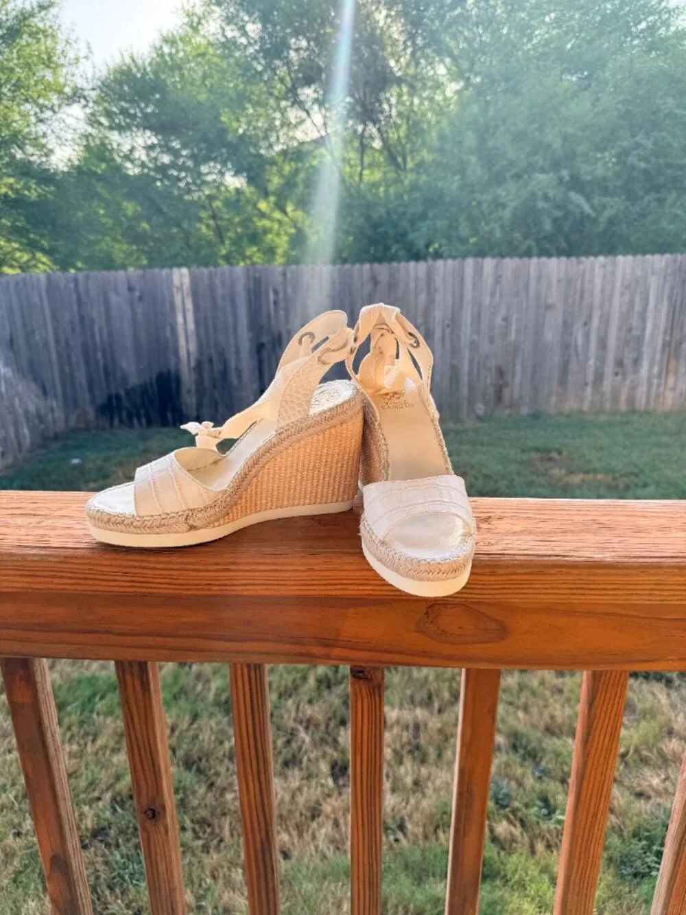 Vince Camuto - Women's Bendsen Espadrille Wedges Size 9.5 (White)